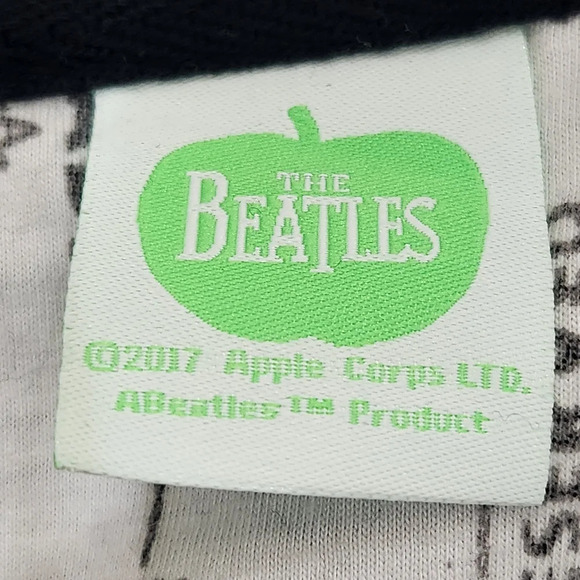 APPLE Clothing "BEATLES" FLEECE Zip Jacket,Blk/Wht, Women's Medium (listing as) - Picture 8 of 12